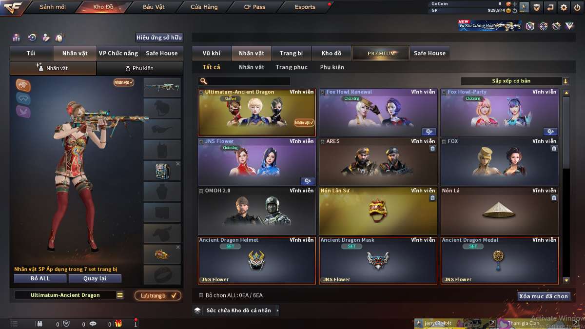 shop acc cf uy tin gia re